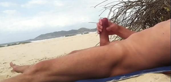  Nude beach wank for Sexy jogger